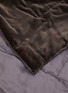 Detail View - Click To Enlarge - FRETTE - Luxury Cashmere Velvet King Size Bedspread — Mahogany Grey