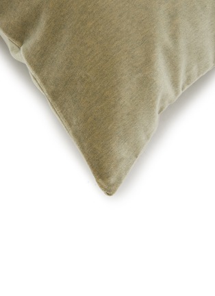 Detail View - Click To Enlarge - FRETTE - Luxury Cashmere Velvet Decorative Cushion Cover — Tranquil Green