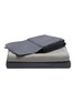 Main View - Click To Enlarge - FRETTE - Rays Queen Size Duvet Cover Set — Steel Grey/Blue Cliff