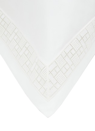 Detail View - Click To Enlarge - FRETTE - Maze Lace Pillowcase — Milk