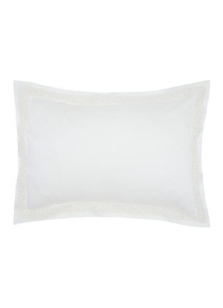 Main View - Click To Enlarge - FRETTE - Maze Lace Pillowcase — Milk