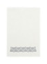 Main View - Click To Enlarge - FRETTE - Basket Weave Embroidered Guest Towel — Steel Blue/Grey Cliff