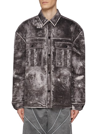 Main View - Click To Enlarge - ALEXANDERWANG - Oversized Trompe L'oeil Cotton Overshirt