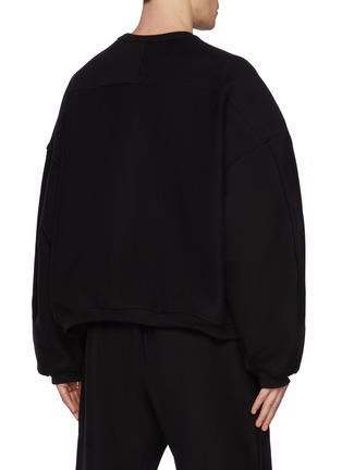 Back View - Click To Enlarge - ALEXANDERWANG - Oversized Embossed Logo Heavy Cotton Terry Sweatshirt