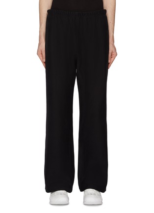 Main View - Click To Enlarge - ALEXANDERWANG - Oversized Embossed Logo Heavy Cotton Terry Sweatpants