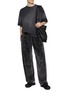 Figure View - Click To Enlarge - ALEXANDERWANG - Crocodile Inspired Velour Track Pants