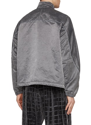 Back View - Click To Enlarge - ALEXANDERWANG - High Neck Pigment Coated Track Jacket