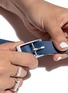 Back View - Click To Enlarge - WILD ONE - Large Dog Collar — Dark Blue