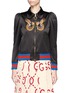 Main View - Click To Enlarge - GUCCI - Owl embellished duchesse satin bomber jacket