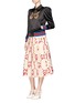 Figure View - Click To Enlarge - GUCCI - Owl embellished duchesse satin bomber jacket