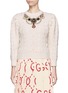 Main View - Click To Enlarge - GUCCI - Necklace embellished glass pearl sweater