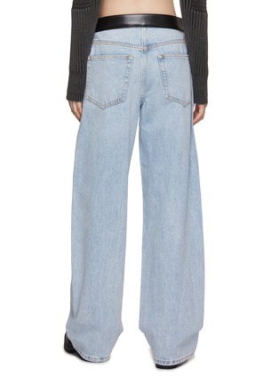 Back View - Click To Enlarge - ALEXANDER WANG - Leather Belted Balloon Jeans