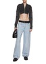 Figure View - Click To Enlarge - ALEXANDERWANG - Leather Belted Balloon Jeans