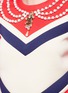 Detail View - Click To Enlarge - GUCCI - Necklace embellished puff shoulder double jersey sweatshirt