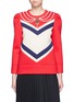 Main View - Click To Enlarge - GUCCI - Necklace embellished puff shoulder double jersey sweatshirt