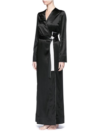 Figure View - Click To Enlarge - LA PERLA - 'Talisman' silk satin night robe