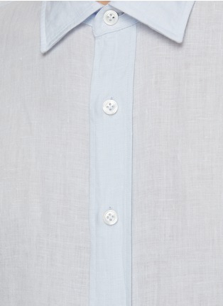  - LARDINI - Spread Collar Linen Shirt