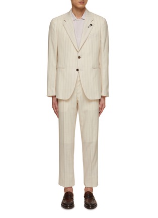 Main View - Click To Enlarge - LARDINI - Striped Single Breasted Suit