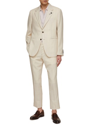 Figure View - Click To Enlarge - LARDINI - Striped Single Breasted Suit