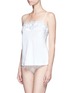 Figure View - Click To Enlarge - LA PERLA - 'Moonlight' metallic floral embroidered silk blend camisole