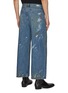 Back View - Click To Enlarge - HELMUT LANG - Painter Motif Cropped Cotton Wide Leg Jeans