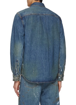 Back View - Click To Enlarge - HELMUT LANG - Painter Motif Pocket Denim Shirt