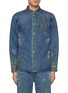 Main View - Click To Enlarge - HELMUT LANG - Painter Motif Pocket Denim Shirt