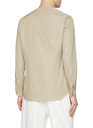 Back View - Click To Enlarge - LARDINI - Hidden Placket Collarless Shirt