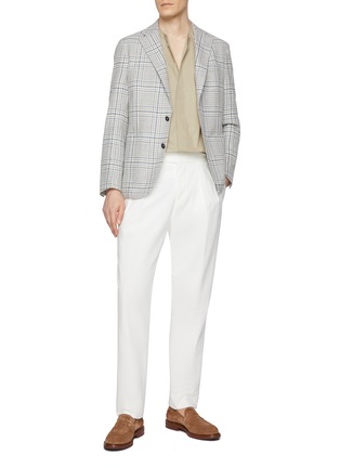 Figure View - Click To Enlarge - LARDINI - Hidden Placket Collarless Shirt