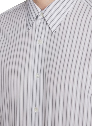  - LARDINI - Point Collar Striped  Cotton Shirt