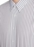  - LARDINI - Point Collar Striped  Cotton Shirt