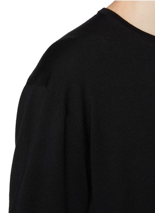  - LARDINI - Wool Silk Cashmere Rib Knit T-Shirt