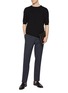 Figure View - Click To Enlarge - LARDINI - Wool Silk Cashmere Rib Knit T-Shirt