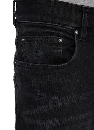 Detail View - Click To Enlarge - AMIRI - Dream Team Slim Fit Dark Wash Jeans