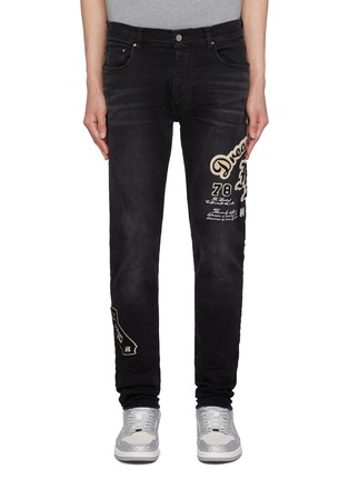 Main View - Click To Enlarge - AMIRI - Dream Team Slim Fit Dark Wash Jeans