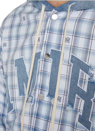  - AMIRI - Checked Logo Hooded Overshirt