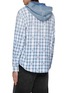 Back View - Click To Enlarge - AMIRI - Checked Logo Hooded Overshirt