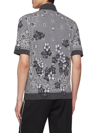 Back View - Click To Enlarge - AMIRI - Floral Bandana Cotton Polo Shirt