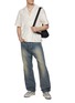 Figure View - Click To Enlarge - AMIRI - Palm Tree Cutout Cotton Linen Shirt