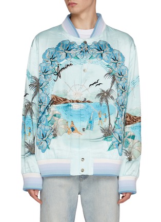 Main View - Click To Enlarge - AMIRI - Resort Club Sequin Embellishment Silk Bomber Jacket
