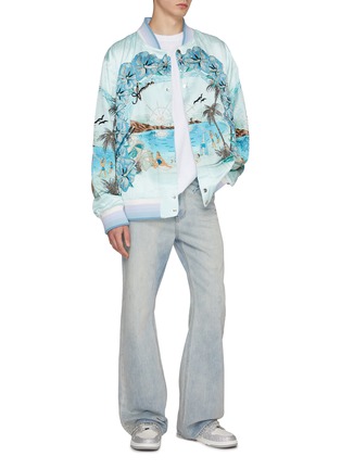 Figure View - Click To Enlarge - AMIRI - Resort Club Sequin Embellishment Silk Bomber Jacket