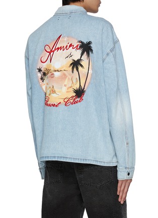 Back View - Click To Enlarge - AMIRI - Amiri Resort Club Light Wash Denim Jacket