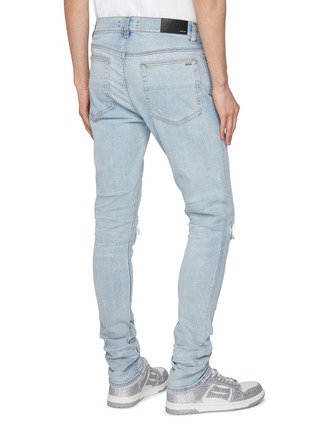 Back View - Click To Enlarge - AMIRI - Slim Fit Light Wash Cotton Jeans