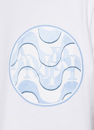  - AMIRI - Staggered Wave Orb Graphic Print Cotton T-Shirt