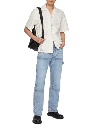 Figure View - Click To Enlarge - AMIRI - Light Wash Cargo Pocket Cotton Carpenter Jeans