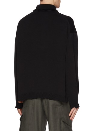 Back View - Click To Enlarge - HELMUT LANG - Destroyed Polo Shirt