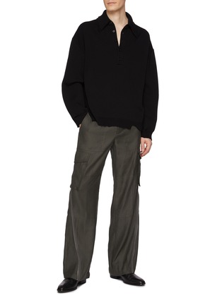 Figure View - Click To Enlarge - HELMUT LANG - Destroyed Polo Shirt