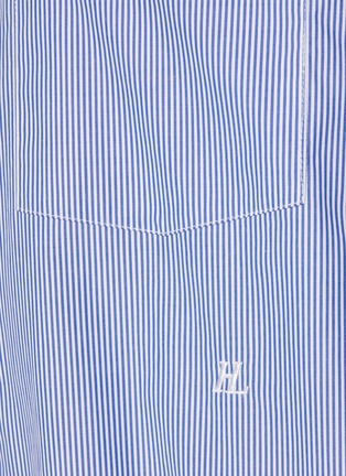  - HELMUT LANG - Initial Embroidered Stripe Cotton Shirt