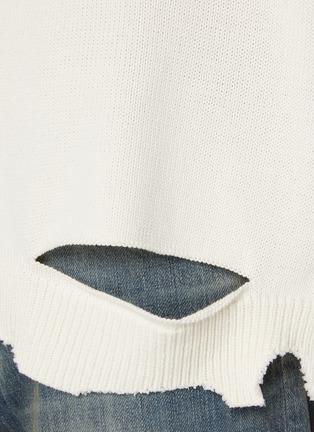  - HELMUT LANG - Destroyed Cotton Crewneck Sweater