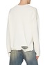 Back View - Click To Enlarge - HELMUT LANG - Destroyed Cotton Crewneck Sweater
